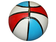 Мячик надувной баскетбольный цветной. Диаметр 14 см: 14-БЦ