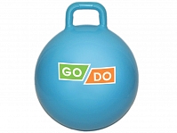 Мяч-прыгун детский/ мяч гимнастический с ручкой GO DO. Диаметр 45 см. Цвет: голубой.