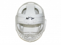 Шлем для тхеквондо с маской. Цвет: белый. Размер S. ZTT-001S-Б