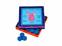 Наклейки для бильярдного кия/наклейки для кия Elk Master, 12 мм. Цвет: синий. В упаковке 50 шт