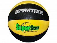 Мяч баскетбол/баскетбольный мяч/ Мяч для игры в баскетбол SPRINTER SuperStar. Размер 7. Цвет: черный с желтым