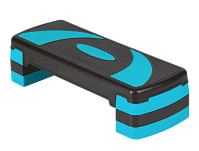 Степ-платформа для аэробики/ фитнеса/ гимнастики SPRINTER, 3 уровня высоты. Цвет синий