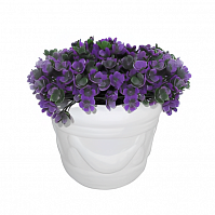 Цветы в кашпо/Искусственные растения/Цветочная композиция/Декоративный букетик, диаметр 9 см, высота 11см.