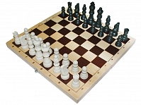 Шахматы/ шахматы пластиковые на деревянной доске SPRINTER