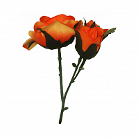Роза оранжевая/ Цветочная композиция/Искусственные цветы/Декоративная роза,15см.
