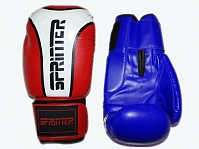 Перчатки боксерские/Перчатки для бокса/Перчатки для единоборств SPRINTER RING-STAR. Размер-вес 6 oz (унций). Материал: flex. Цвет: красный, синий.