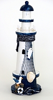 Декоративный маяк/Морской декор/Синий маяк/Маяк с чайками, 10Х28.