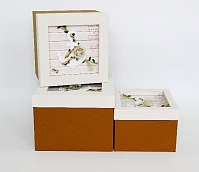 Коробка д/упаковки подарков набор цена за 3шт (24/22/19см) KH-58489