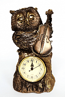 Часы Сова со скрипкой (33*20*15см) GF18-03