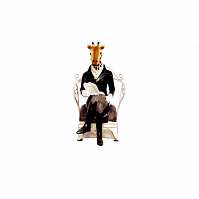 Жираф в кресле/Оригинальная фигурка жирафа/Оригинальный сувенир,16х11х13см. FB-56273g BuyHouse