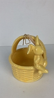 Корзинка с кроликами (желтый)