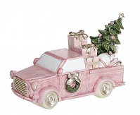 Фигурка "Машинка с елкой"с LED подсветкой(розовый)